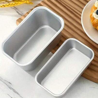 3pcs/1pc Non-Stick Rectangular Aluminum Bread, Cake, Cheesecake And Brownie Baking Pan, Suitable For Christmas Baking