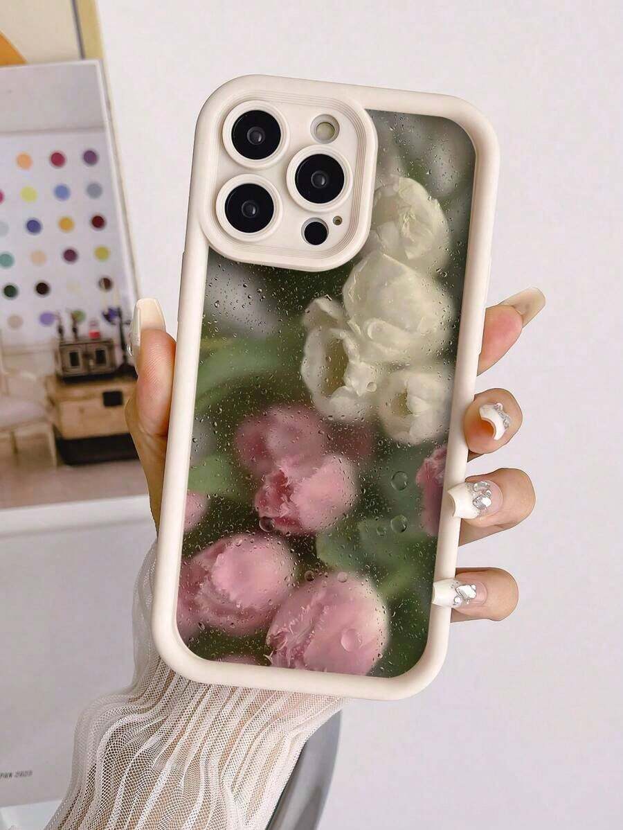 Flower Phone Case Flower Phone Case Summer Spring Apple Daisy Thick Soft Silicone Frosted Anti-Drop Phone Case Compatible With Iphone 15/14/13/12/XR/7/8, Creative Candy Color Protective Cover Shell Waterproof Shockproof Scratch ResistantFOR-YOUR-BELOVED-PHONEChristmas Gifts - Kiểu 1 (1 CÁI) - Xem 1