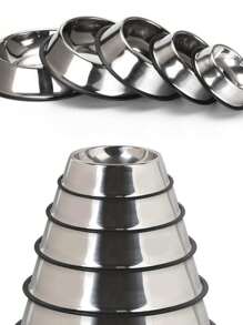 不锈钢宠物碗，防滑耐咬狗/猫食水碗，大型犬喂食器