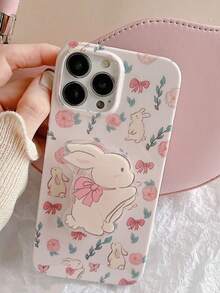 1pc Cartoon Rabbit Phone Grip Stand, Adhesive Retractable Foldable Desktop Holder, Fits Any Phone Case, Great Gift For Friends - Multicolor - View 2