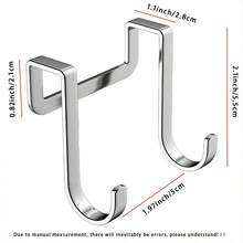 5/3/1 pièce - Crochets sans trace argentés et dorés, un incontournable pour les dortoirs d'étudiants, crochets portables sans colle pour les armoires de la maison, crochets en forme de S en acier inoxydable pour accrocher les vêtements derrière les portes de salle de bain du dortoir. - Argent - Voir 6