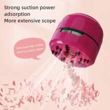 Mini tragbarer Tisch-Staubsauger, kabelloser batteriebetriebener Staub-Kollektor, Kunststoff-Mikro-Krümel-Reiniger für Zuhause und Büro, praktische Büroartikel und batterie-lose Studentenzubehör - perfekt zum Reinigen von Schreibtischen und Arbeitsflächen, Aufheben von kleinen Gegenständen, Radiergummis, Spänen (Batterien müssen separat gekauft werden)