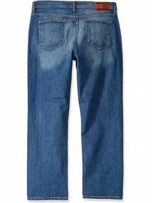 Men's Relaxed Fit Stretch Jeans - Medium Wash - View 4