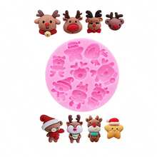 1 molde de silicone líquido rosa, molde de decoração de Natal para árvore de Natal, rena, doces, chocolate, boneco de neve, chapéu de Papai Noel, floco de neve, topo de bolo de Natal, suprimentos de artesanato de resina, molde de creme de Natal, decorações de Natal, pijamas de Natal, presentes de Natal, decoração de Natal - Rosa - Ver 4