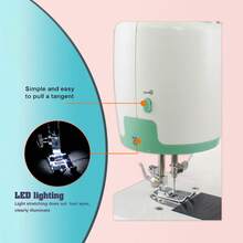 12-Stitch Mini Sewing Machine - Multifunctional Household Sewing Machine With Extension Table, EU Plug - Ideal For Creative Sewing Projects And Versatile Applications - EU E Type Plug(220-240V) - View 11