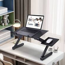 Laptop Stand, Height-Adjustable Folding Laptop Table, Laptop Stand, Laptop Stand With Mouse Tray, Suitable For Bed And Sofa - Black Style1 - View 7