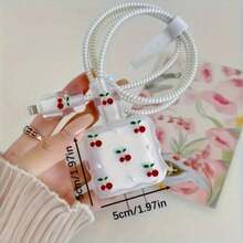 5pcs Flower/Butterfly Cable Protector 20W Fast Charging For Apple 14 13 12 11 Pro Max, Best Gift For Friends Nan Charger Protector Charger Case Phone Accessories - Red - View 5