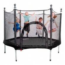 Trampolín Brincolín Tumbling Niños Infantil Red De Seguridad Lona De Salto Negro Cobertor De Resortes Negro - color oscuro - Ver 1