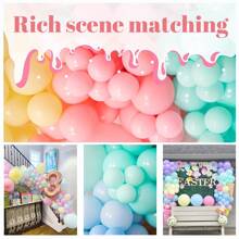 130 piezas Globos de látex de colores pastel arcoíris de primavera, globos redondos de helio macarrón multicolor adecuados para decoración de arcos para fiestas de cumpleaños, bodas, aniversarios, temas de unicornio, caramelos y mariposas