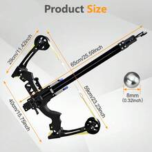 New Yinglong Steel Ball 50-Shot Compound Bow Portable Lightweight Steel Ball Archery Dual-Purpose Outdoor Adult High Precision And Stable Shooting Compound Bow Long Range Slingshot, Ergonomic Grip, Outdoor Sports Legal Equipment - Gói sang trọng (Đèn xanh) - Xem 3