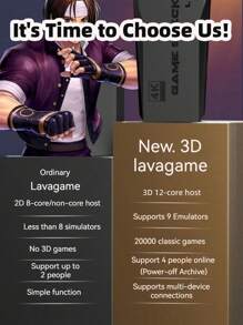 1 Set Home Game Console, 1 Dual-Player Independent Game Console Connected To TV, 1 New Cartridge-Type FC Game Box, 1 Red And White Wireless Controller, 1 HD Interactive Game Console (With 30,000 Games), 1 GBA Emulator, And 1 Arcade Game - Black - View 5