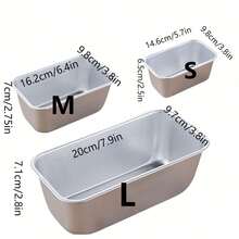 3pcs/1pc Non-Stick Rectangular Aluminum Bread, Cake, Cheesecake And Brownie Baking Pan, Suitable For Christmas Baking