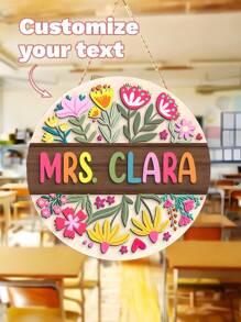 个性化教师姓名门牌 - 9 种款式，教师节礼物，定制教师姓名门挂，教室装饰，教师礼物，欢迎牌，节日日历