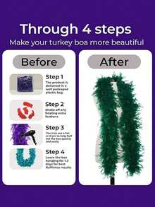 1 件长款人造羽毛围巾，适用于 DIY 项目生日派对服装装扮婚礼照片道具舞台表演家居和派对装饰狂欢用品万圣节服装