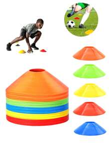 10PCS Disc Round Mouth Logo Plate Basketball Obstacle Logo Cone Disc Foot Logo Football Training Equipment Equipment - Multicolor - View 3