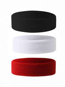 1 Set Fascia per capelli e polsini in spugna di ciniglia, Set di fasce per lo sport, Fascia per capelli sportiva per uomo e donna, 1 pezzo Fascia antisudore, Fascia antisudore in spugna di ciniglia traspirante per tennis, basket, calcio, ginnastica, allenamento, Fascia per capelli