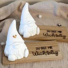 DIY Clay Mold Faceless Santa Claus With Beard Decor Mold, Home Decoration Figurine Mold For Resin, Plaster, Candle, Silicone Mold - White - View 5