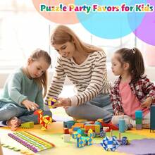 2/5/10/15/24PCS Block Magic Snake Cube, Party Bag Fillers For Kids,Fidget Toys, Party Supplies, Prize Box Toys Party Favours, Classroom Prizes Rewards Toy, Twist Puzzle Toy Intelligence - Blue - View 8