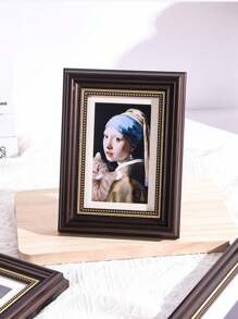 1 Peça Conjunto de Moldura de Foto Retrô Marrom Dourado de Alta Qualidade, Estilo Retrô com Moldura de Foto Antiga, com Passepartout, na Cor Café, Suporta Posicionamento Vertical ou Horizontal, Adequado para Exibição em Mesa e Parede, Decoração de Parede Retrô para Sala de Estar e Quarto