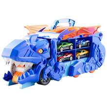 2025 New Dinosaur Swallowing Car Storage Ejection Sliding Track Alloy Toy Car, Children's Educational Toy, Birthday Gift, Christmas Gift, Halloween Gift, Holiday Gift, Perfect Gift