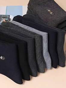 Kit 3 Pares Meia Social Cano Longo Algodão Moda Conforto Masculina