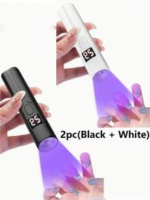 1pc/2pcs Portable UV LED Nail Lamp Handheld UV Light For Nails,Professional Nail Drying Lamp Gel X Lamp For Gel Nails Flash Cure Lamp For Gel Nails LED Nail Lamp Portable Mini Nail Dryer Gel Polish Nail Glue Gel USB Flashlight Home DIY Manicure Nail Art Tools Best Gifts For Girls