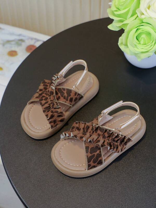 1 par de sandalias ligeras y cómodas de suela blanda para niñas, aptas para usar tanto en interiores como en exteriores, adecuadas para todas las estaciones