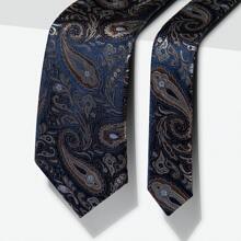 Men Tie Sets Classic Fashion Necktie Set With Cufflink For Business Party - Navy Blue - View 3