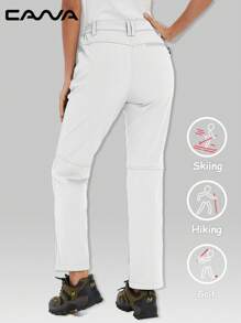 Cavva 女士羊毛内衬裤防水防风耐磨冬季软壳保暖滑雪裤徒步露营户外运动