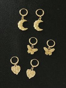 Preço de Atacado de Fábrica Personalizado Brincos de Banda Nugget de Coração Sólido 10K 14K 18K Banda Nugget Brincos de Jóias Finas para Homens e Mulheres