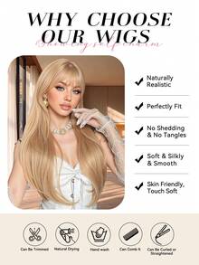 26 INCH Blonde Natural Curly Wig With Figure-Of-Eight Bangs Synthetic Wigs With Adjusting Belt; Wigs For Women, Carnival; Kpop, K Pop; Y2k; Cosplay; Synthetic Woven Chemical Fiber Wig, Peluca; Fake Hair; Ideal For Holiday Travel Cosplay, Halloween, Christmas And Daily Wear ; Dopamine Style; Quick Arrival - Vàng - Xem 7