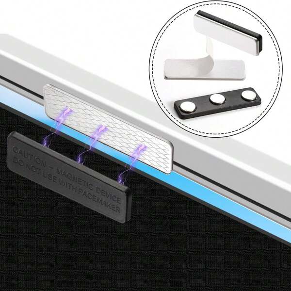 Blackout Blind Accessory - 12 Pair Magnetic Closure, Blackout Blind Accessory For Window Blinds Curtain Closure With Adhesive For Blackout Curtains,Curtain Magnets Closure For Window Shade And Curtains