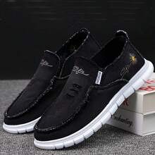 Women Casual Canvas Shoes Lightweight Comfortable Walking Sneakers BreathableFashion Athletic Footwear For Daily Wear - 黑色 - 查看 4