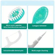 Paquete de 12 cepillos de dientes desechables portátiles de 4 sabores surtidos, envueltos individualmente, para un aliento fresco y limpieza dental