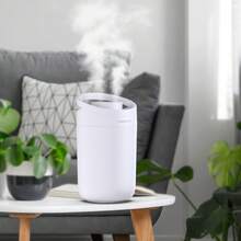 3000ml 大容量冷雾加湿器，USB 供电空气加湿器，带 2 个喷嘴和顶部注水设计，自动关闭水雾扩散器，适用于卧室和办公室的家用电器 - 白色 - 查看 3