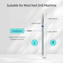 hytoos 镀金刚石美甲钻头 - 专业去茧钻头，适用于美甲打磨、死皮清洁和指甲预处理工具 - 彩色 - 查看 5