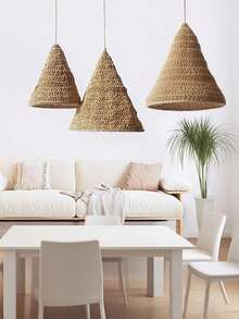 1/3pcs Bohemian Handmade Woven Lampshade Decoration Hanging In The Air For Homestay And Restaurant Decoration Pendant Hemp Rope Lampshade