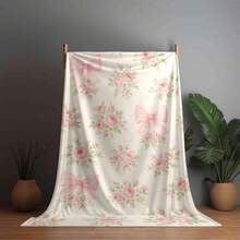 Bowknot Prints Ultra-Soft Flannel Throw Blanket Digital Printing, 280gsm, All-Season Comfort Polyester Blankets Great Gift For Friend, Family, Wedding, Birthday,Warm,Soft,Comfortable,Cozy Personalized Ideal Gifts For Him,Her,Boyfriend,Girlfriend,Dad,Mom,Family,Friends,Pets ,For Anniversaries,Valentine's Day,Mother's Day,Birthdays,Father's Day,Weddings,Graduation,Christmas,Housewarming Sofa,Bed,Car,Bedroom,Living Room,Office,Outdoor Camping,Beach,Wall Decoration - Nhiều màu 5 - Xem 5