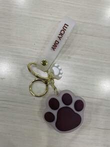 Cute Cartoon Cat Paw Keychain - Silicone, Lobster Clasp Charm For Bags & Keys - Perfect Gift For Women