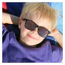 Conjunto Relógio Digital Led Masculino + Óculos De Sol Infantil Menino - Laranja - Visão 2