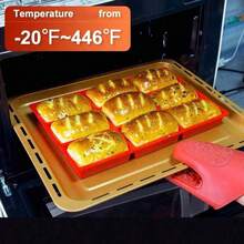 9-Cavity Cake Mold, 3D High Temperature Resistant Sugar Art Bread Fondant Cake Baking Mold, Multifunctional Mini Exquisite Brownie Cake Mold, Silicone Mold, DIY Baking Tool - Red - View 5