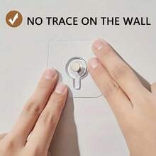 10/20/40 件重型墙钩 - 强力承重粘合挂夹，隐形无痕设计，适用于悬挂相框、帆布印刷品、新娘照片、家居装饰和整理，易于安装，不损坏墙壁
