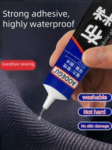 1pc/2pcs/3pcs Fabric Glue Transparent Soft Adhesive For Leather Jacket, Leather Bag, Seat, Sofa, Clothing Pattern Logo, Non-Yellowing Glue (Random Delivery Of New And Old Models)