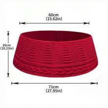 1 Stück Weihnachtsbaum Umrandung, luxuriöser, retro burgunderroter gestrickter Weihnachtsbaum Rock Basis - weich, stabil, elegant, Landhausflair für Outdoor - ideal für Familien-Urlaubsdekoration und festliche Atmosphäre - Verschiedenfarbig - Übersicht 13