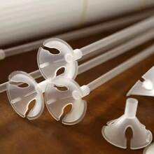 20/50/100 piezas Poste para ramo de fresa y manzana con plástico transparente grueso, poste de globo, varilla de mano, poste de soporte