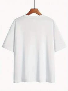 Women's "Do More Of What Makes You Happy" Short-Sleeve T-Shirt - Positive Affirmation Casual Top With Cursive Script, Round Neck Blouse For Casual Wear, Spring-Summer Outfits & Self-Care Gifts - 白色 - 查看 2