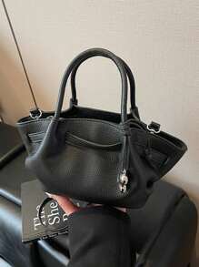 Korean Ins Style Handbag, New Fashion Minimalist Niche Tote Bag, Large Capacity Casual Versatile Shoulder Crossbody Bag