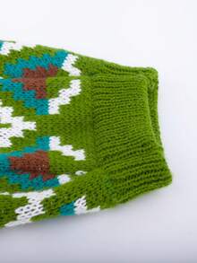 1pc Autumn/Winter New Pattern Pullover Sweater, Warm Pet Sweater With Bohemian Jacquard Knit Design, Fashionable And Cozy For Small/Medium Dogs