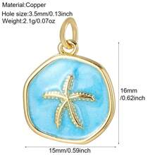 1 pezzo Ciondolo smaltato a mezzaluna, medaglia a forma di cuore, pentagramma a forma di fulmine, ali, cuore, croce, accessori per gioielli fai-da-te, orecchini, collana, braccialetto