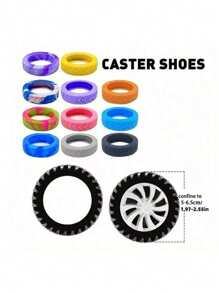 8pcs Corrugated Silicone Wheel Cover, Suitcase Wheel Cover, Pull Bar Suitcase Wheel Cover Cover Noise Foot Cover, Thicker Friction Stronger Shock-Proof Suitcase Wheel Cover, Travel Accessories,Boho Vibes